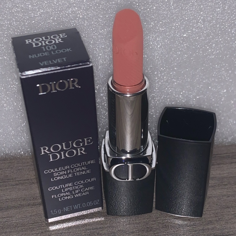 Rouge Dior New Couture Color Lipstick - 100 Nude Look Velvet Mini Travel Size